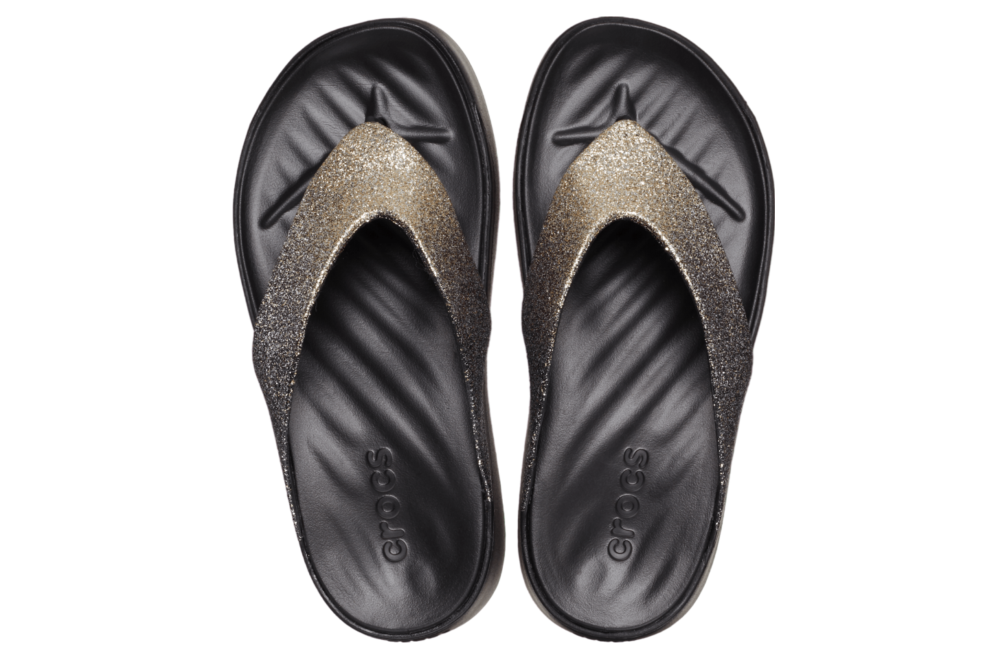 Crocs Getaway Chunky Glitter Platform Flip WMNS Black