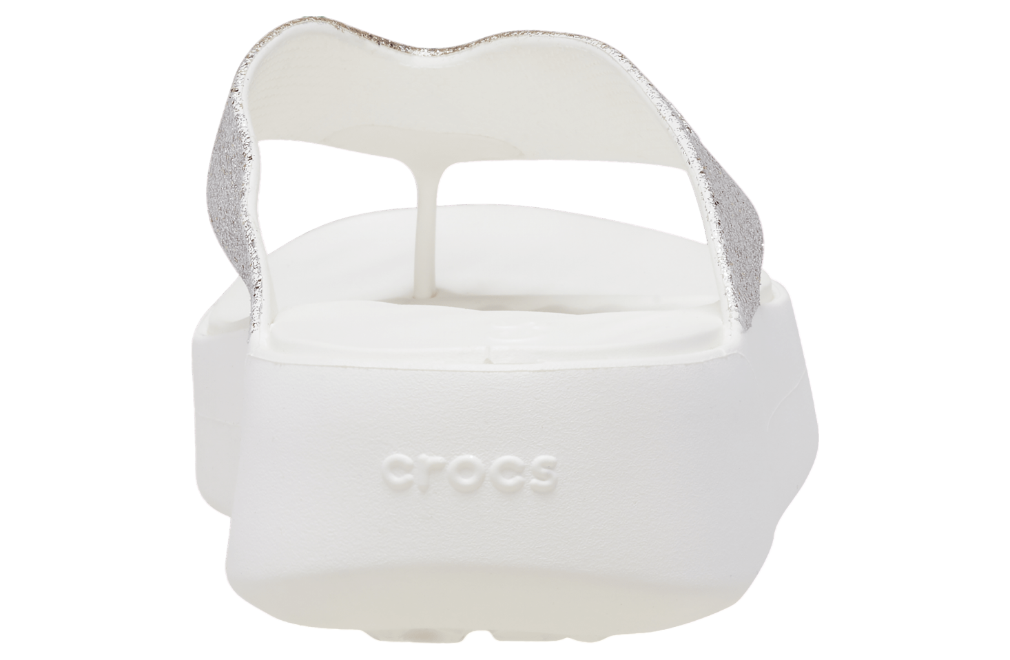 Crocs Getaway Chunky Glitter Platform Flip WMNS White