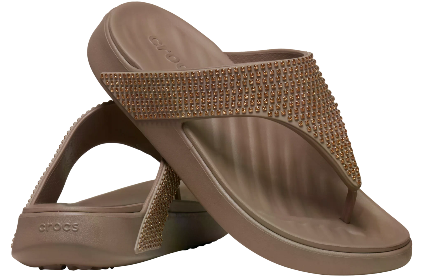 Crocs Getaway Gems Triangle Flip WMNS Latte