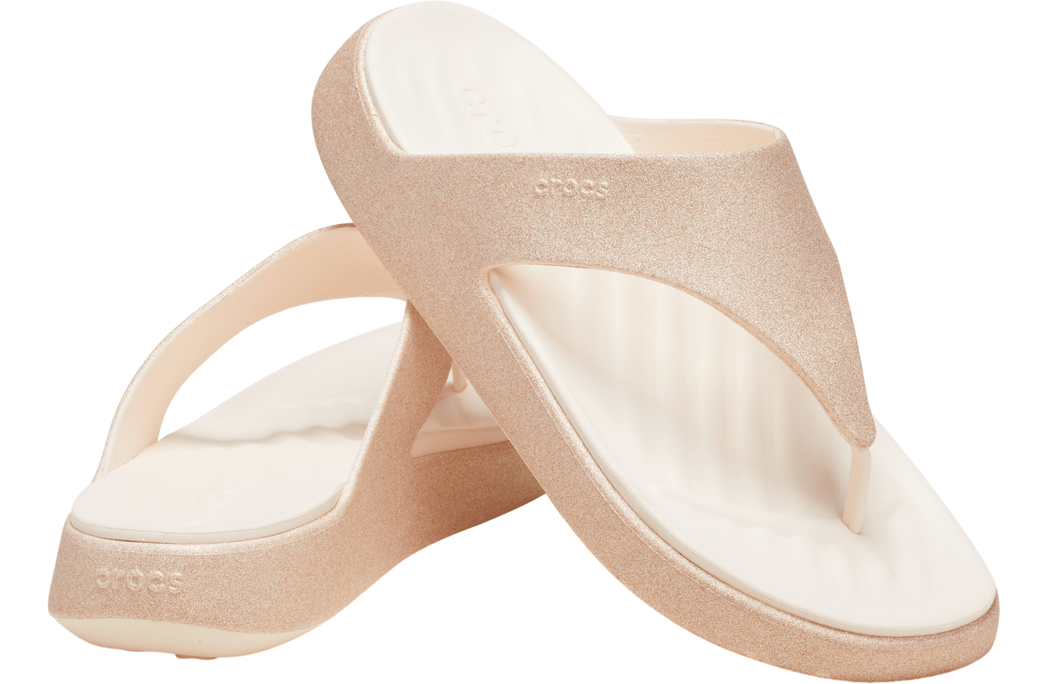 Crocs Getaway Glimmer Triangle Flip WMNS Peach Ice