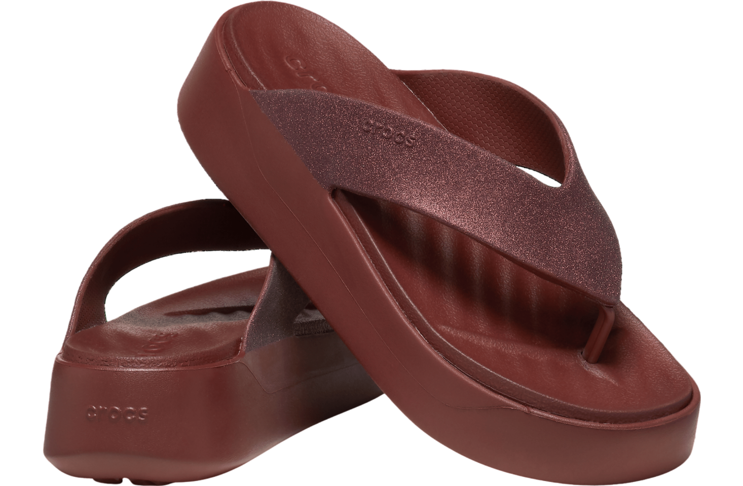 Crocs Getaway Platform Glitter Flip WMNS Dark Clay