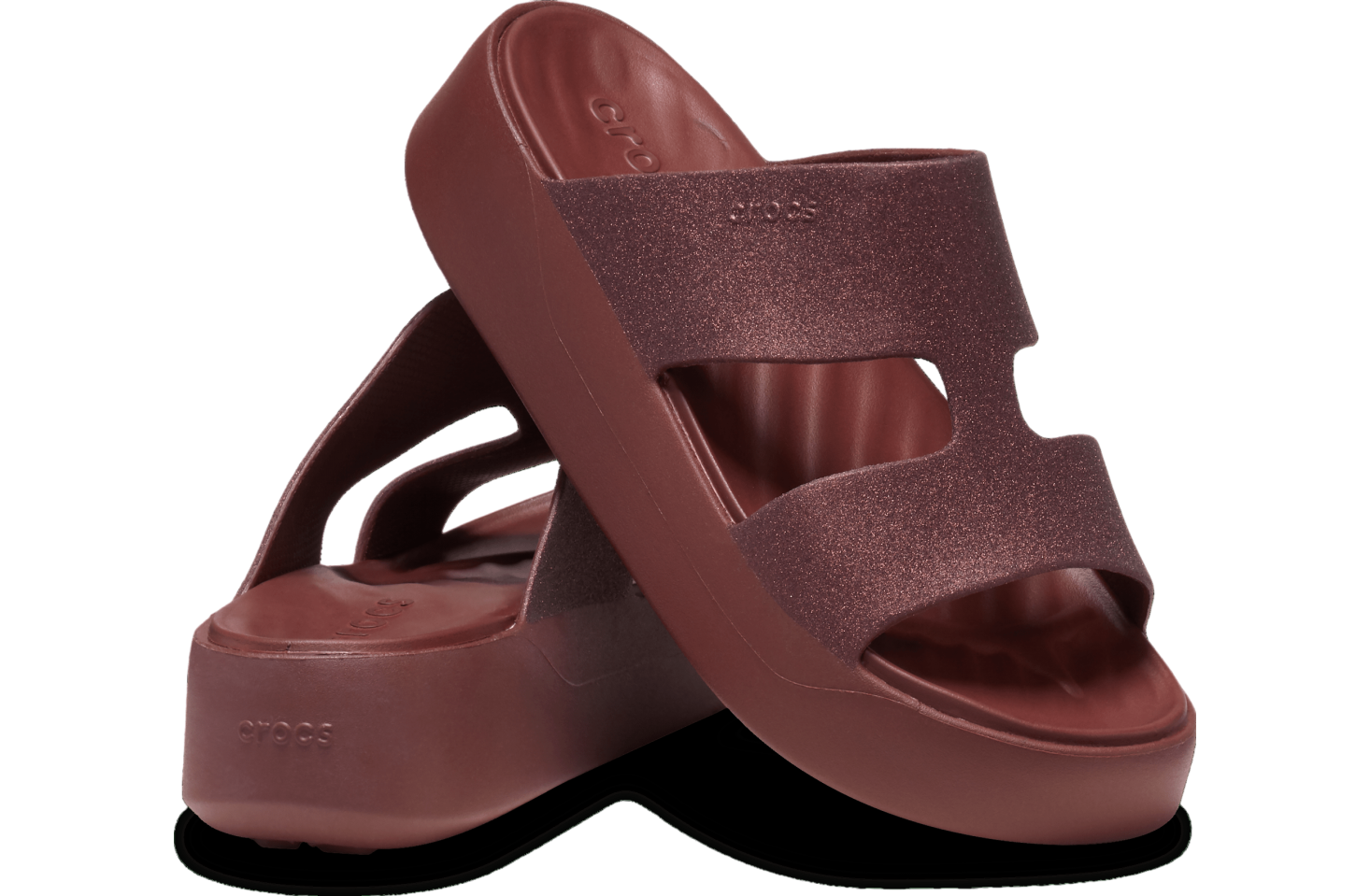 Crocs Getaway Platform Glitter H-strap WMNS Dark Clay