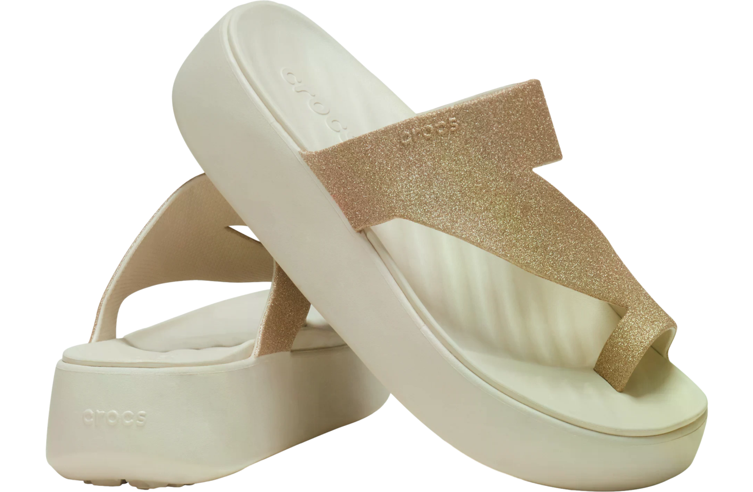 Crocs Getaway Platform Glitter Toe Loop WMNS Stucco