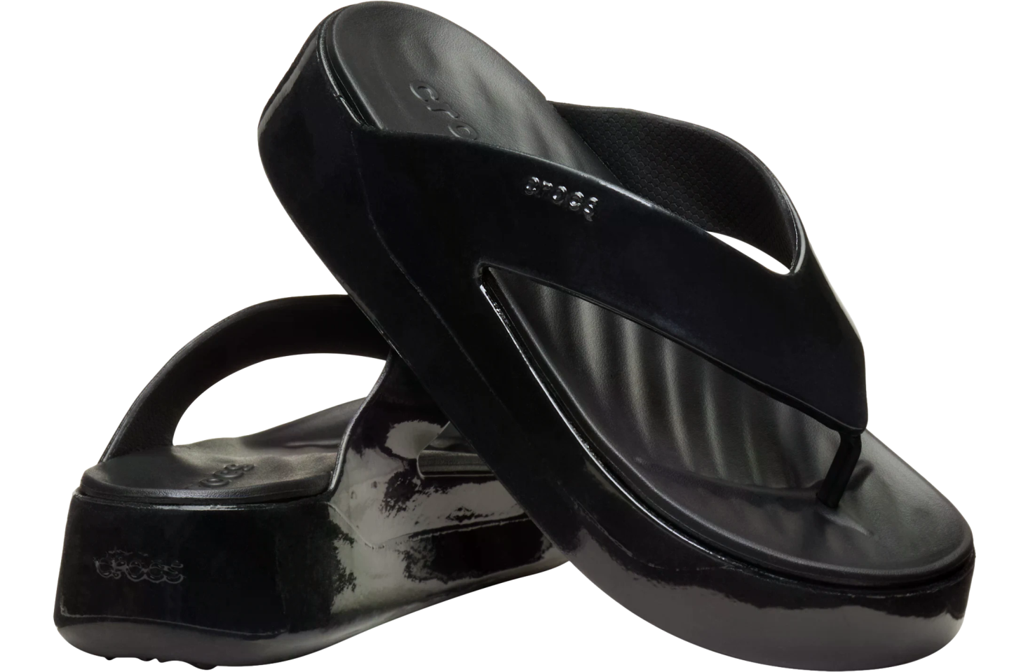 Crocs Getaway Platform Patent Flip WMNS Black