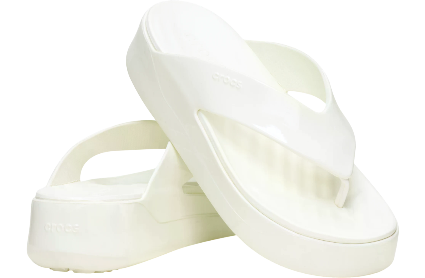 Crocs Getaway Platform Patent Flip WMNS Chalk