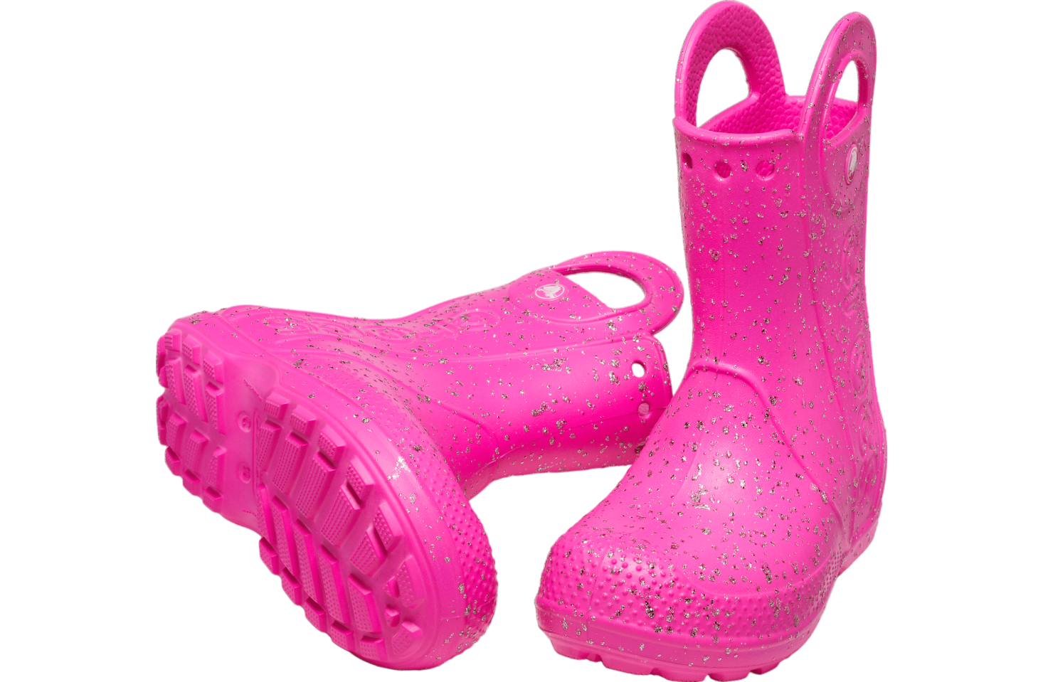 Crocs Handle It Glitter Rain Gs Pink Crush