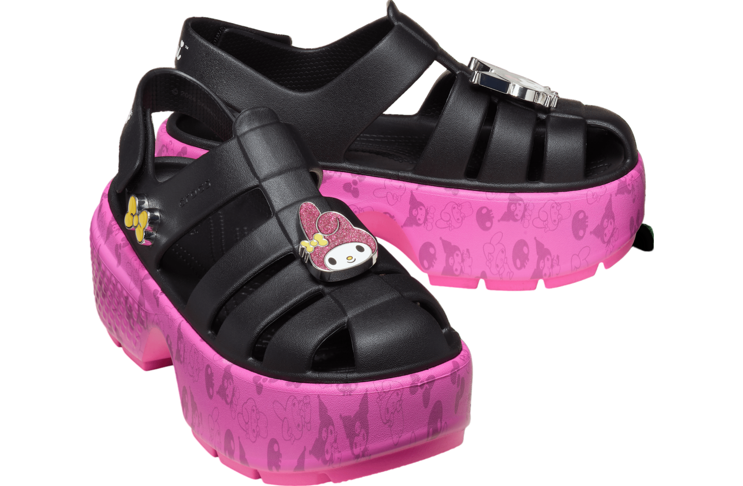 KURUMIポンチョ Crocs Hello Kitty and Friends my Melody And Kuromi stomp