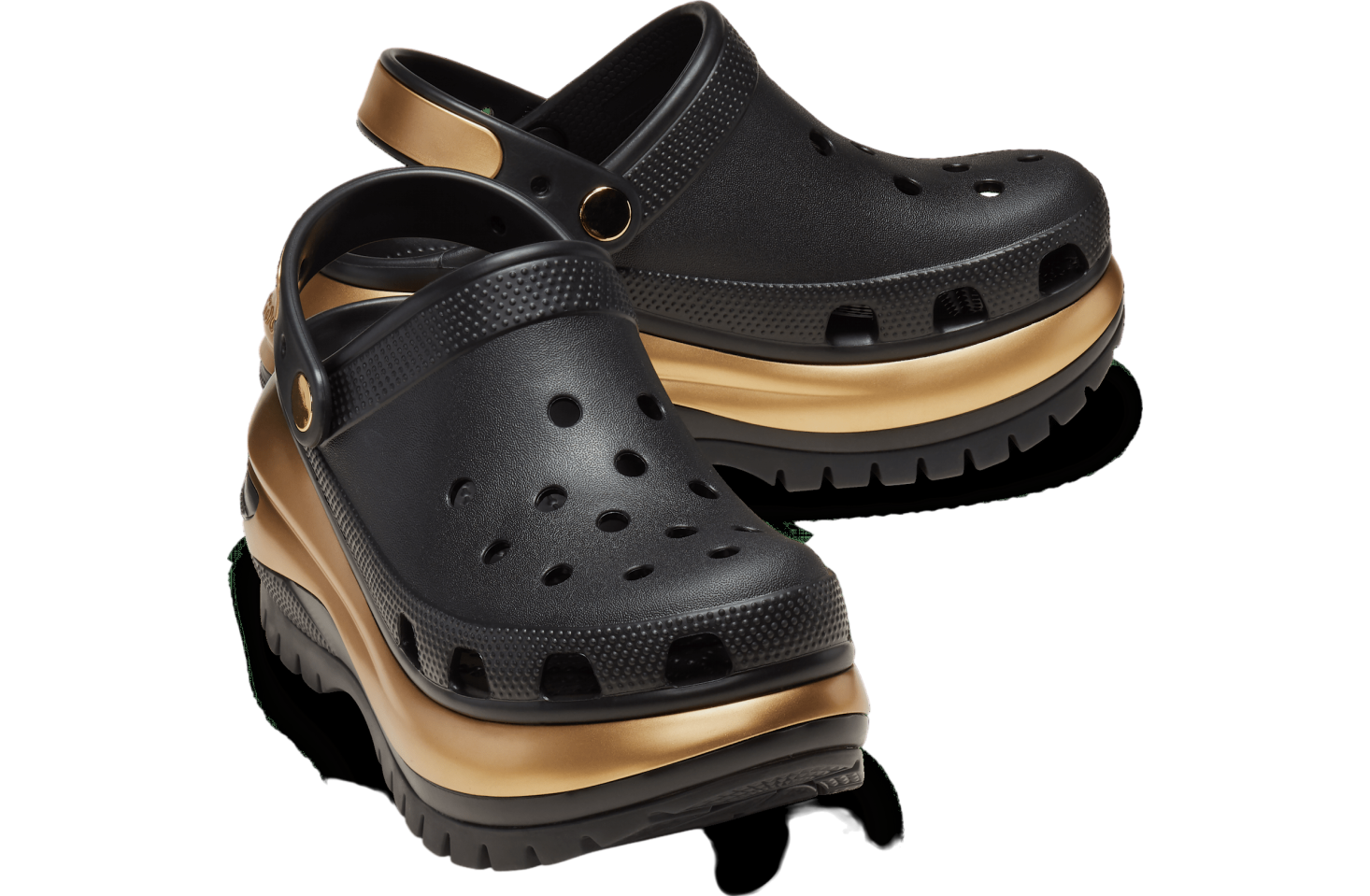 Crocs Mega Crush Metallic Clog Black / Gold