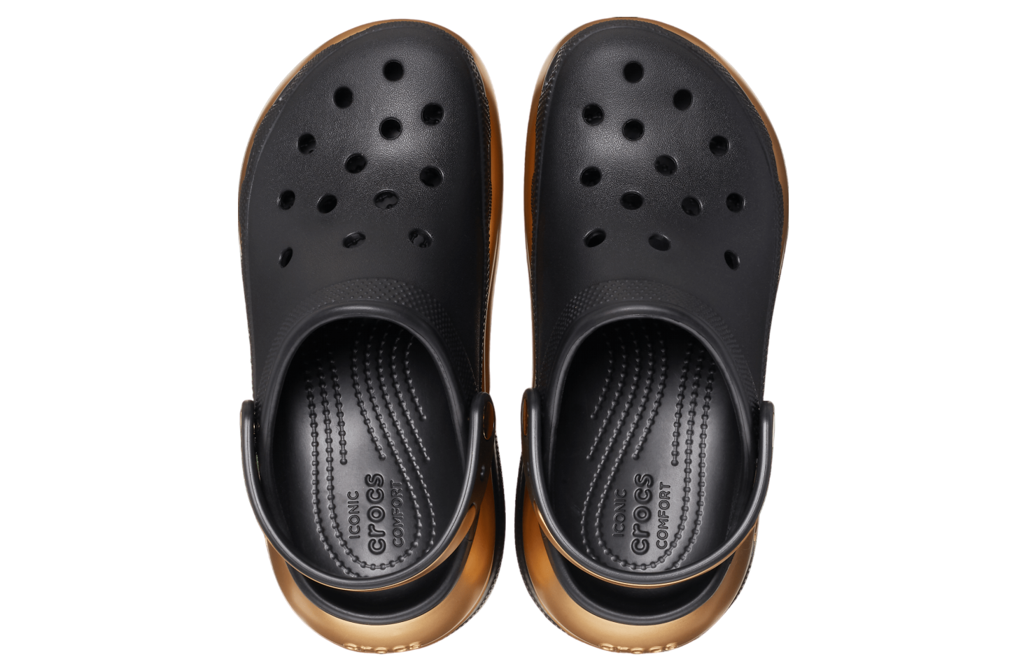 Crocs Mega Crush Metallic Clog Black / Gold