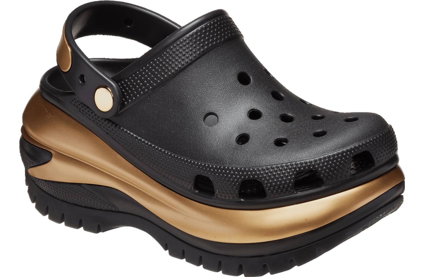 Crocs Mega Crush Metallic Clog Black / Gold