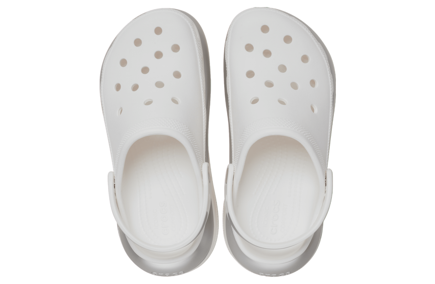 Crocs Mega Crush Metallic Clog White / Silver