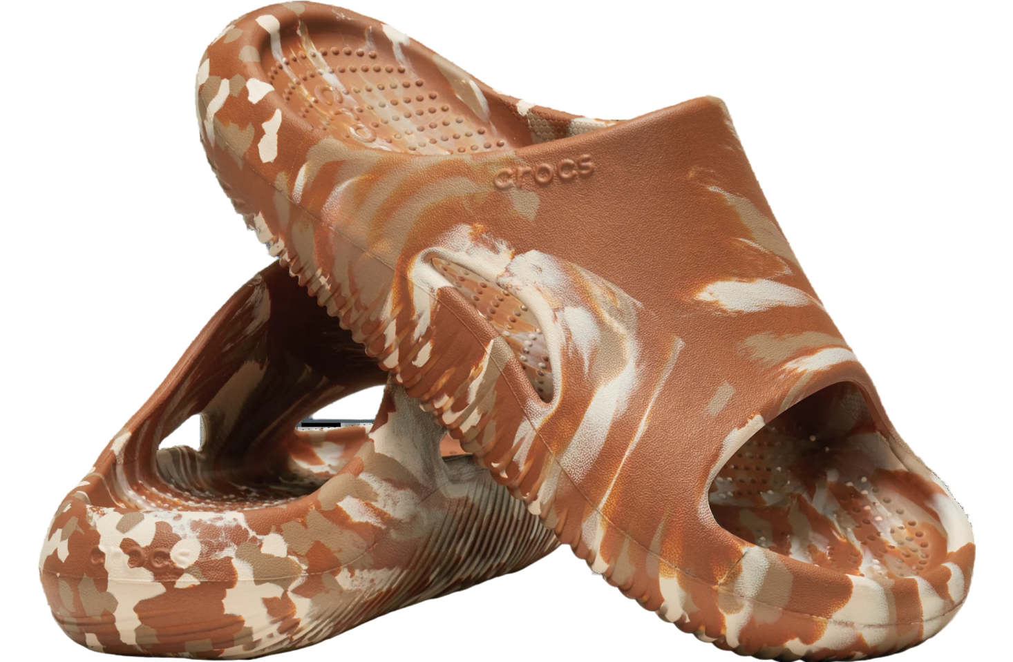 Crocs Mellow Marbled Slide Cognac