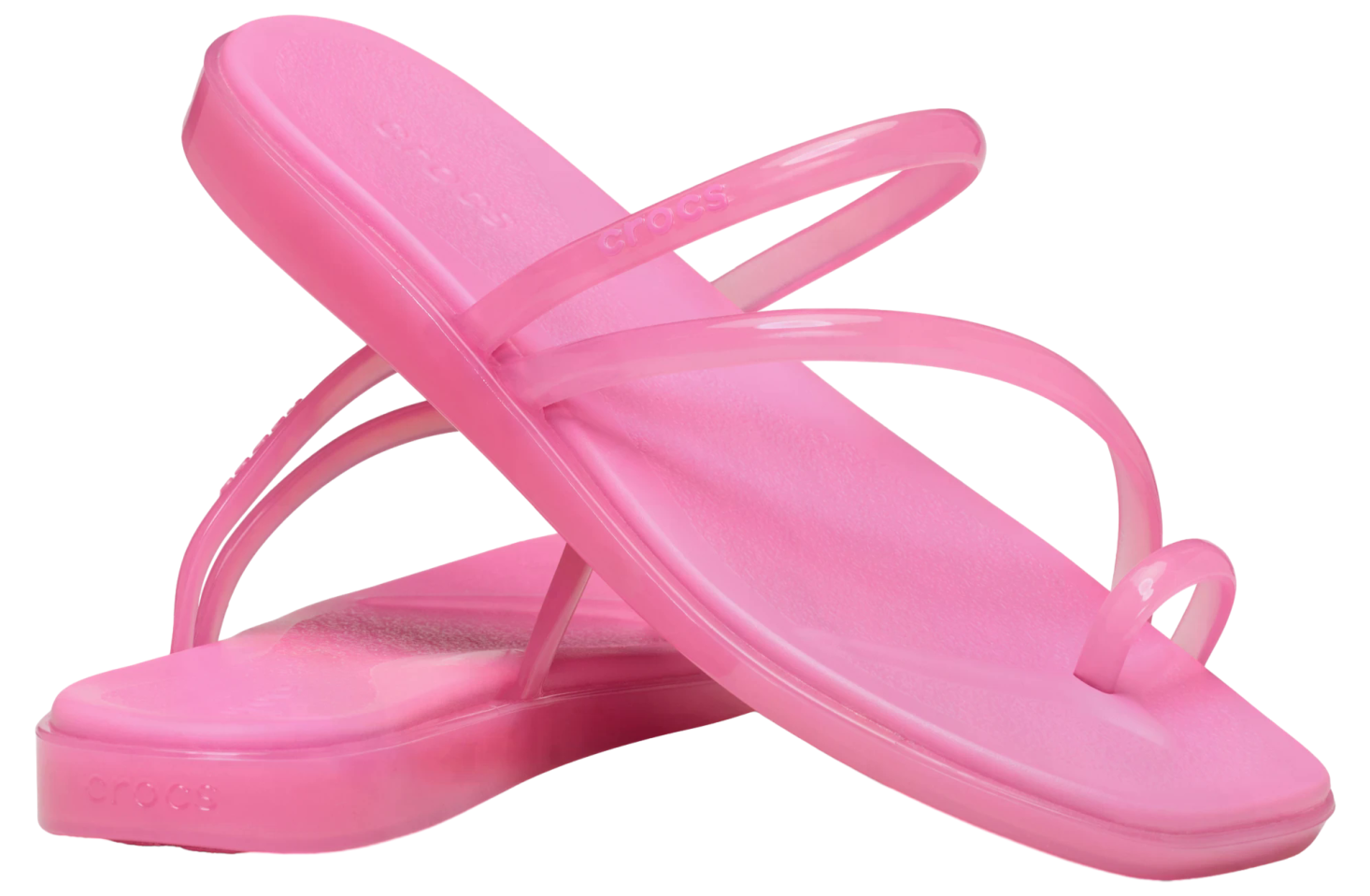 Crocs Miami Jelly Toe Loop Sandal WMNS Pink Lemonade Jelly