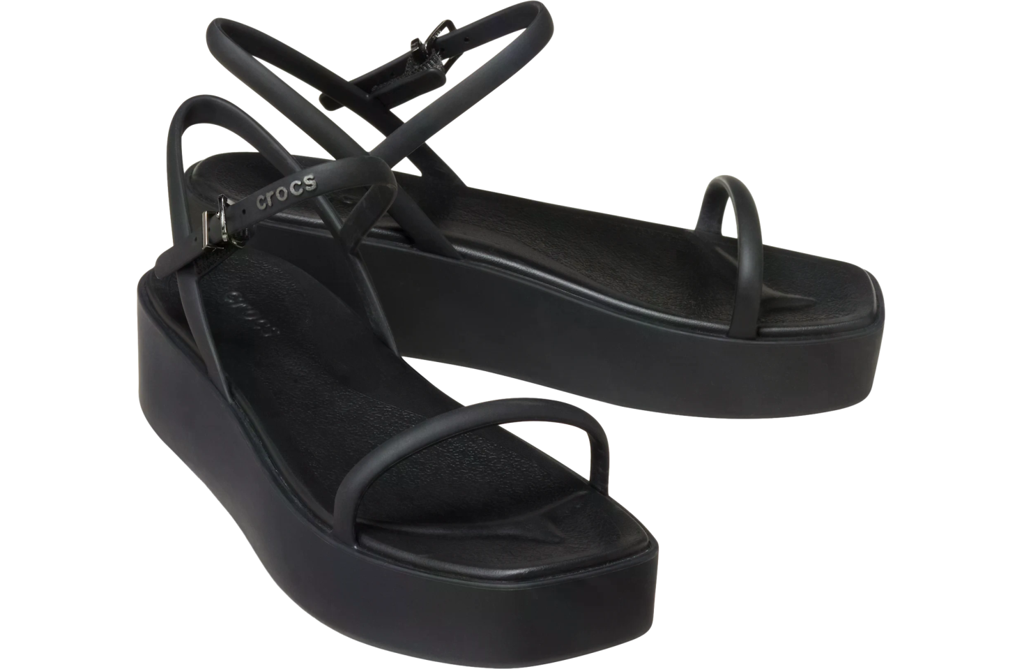 Crocs Miami Platform Y Strap Sandal WMNS Black