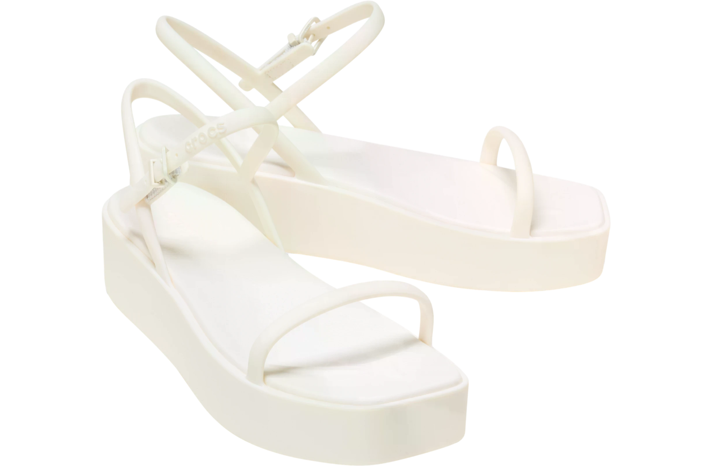 Crocs Miami Platform Y Strap Sandal WMNS Chalk