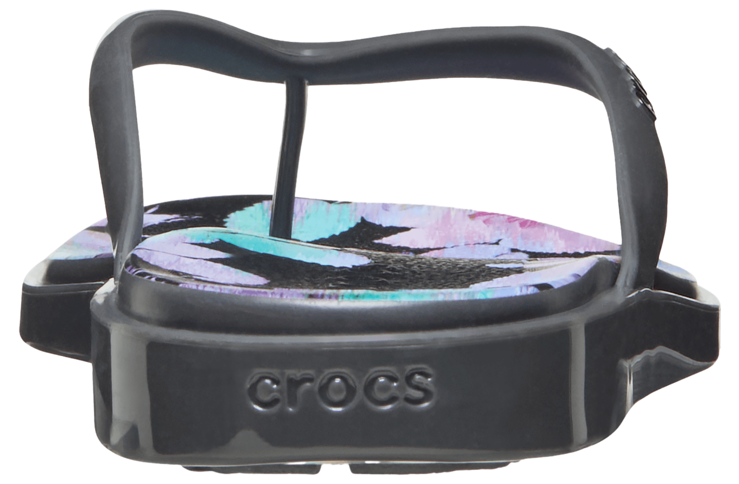 Crocs Miami Round Toe Dark Floral Flip WMNS Black Sand