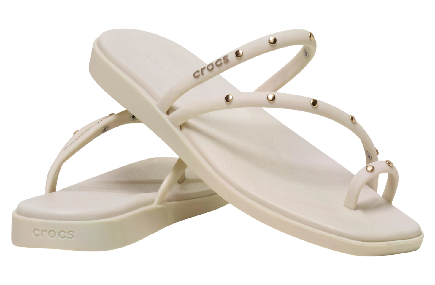 Crocs Miami Studded Toe Loop Sandal WMNS Almond Tint