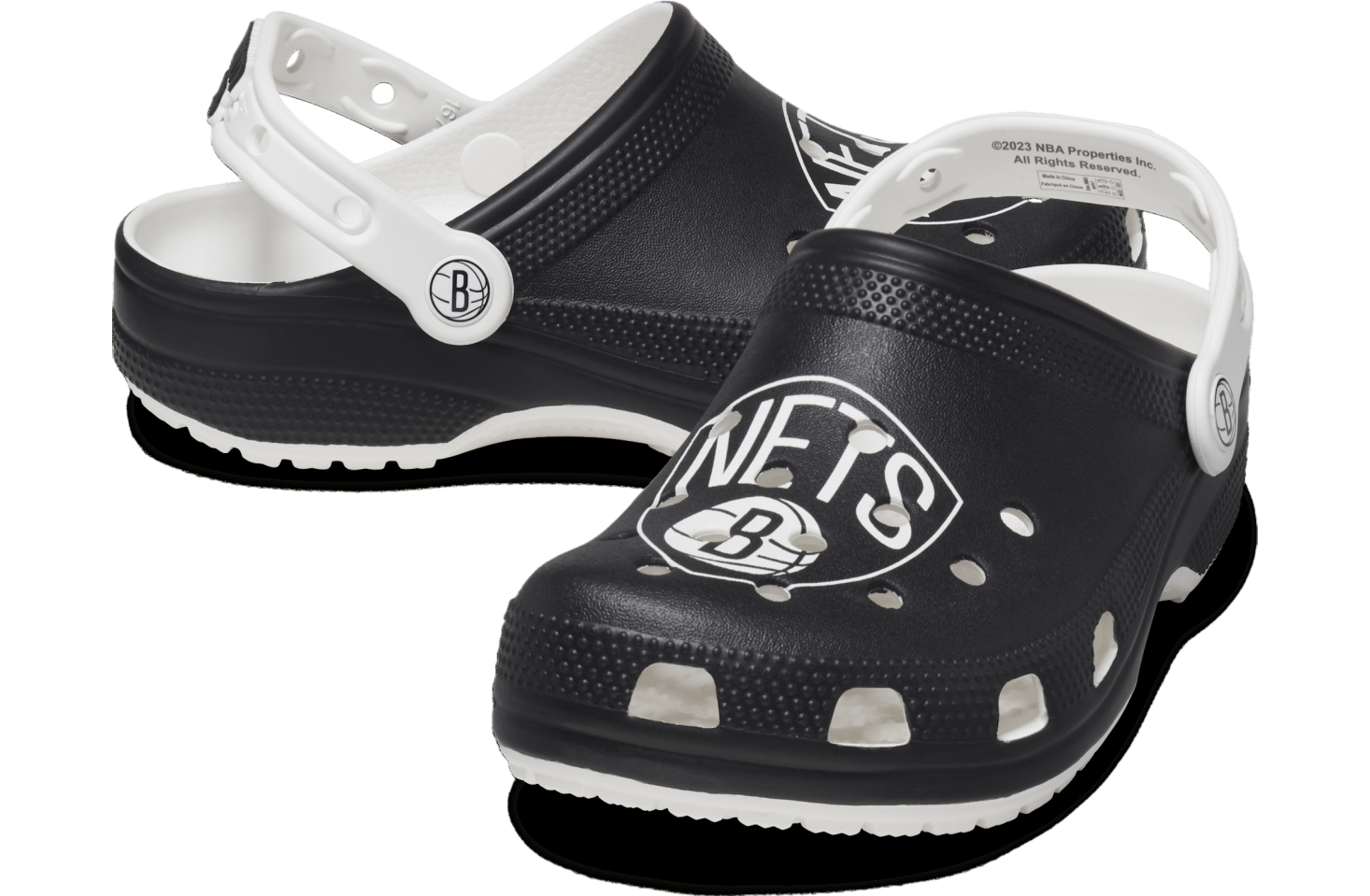 Crocs Nba Brooklyn Nets Classic Clog White / Black