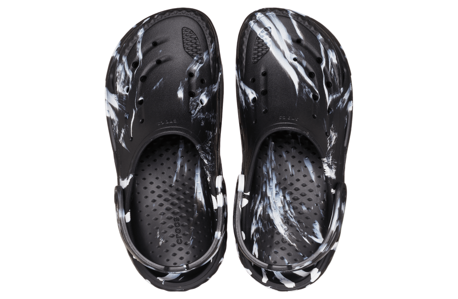 Crocs Off Grid Marbled Clog Black / White