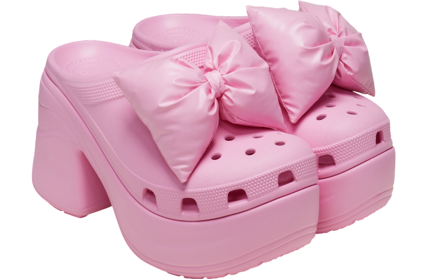 Crocs Siren Bow Clog Pink Tweed