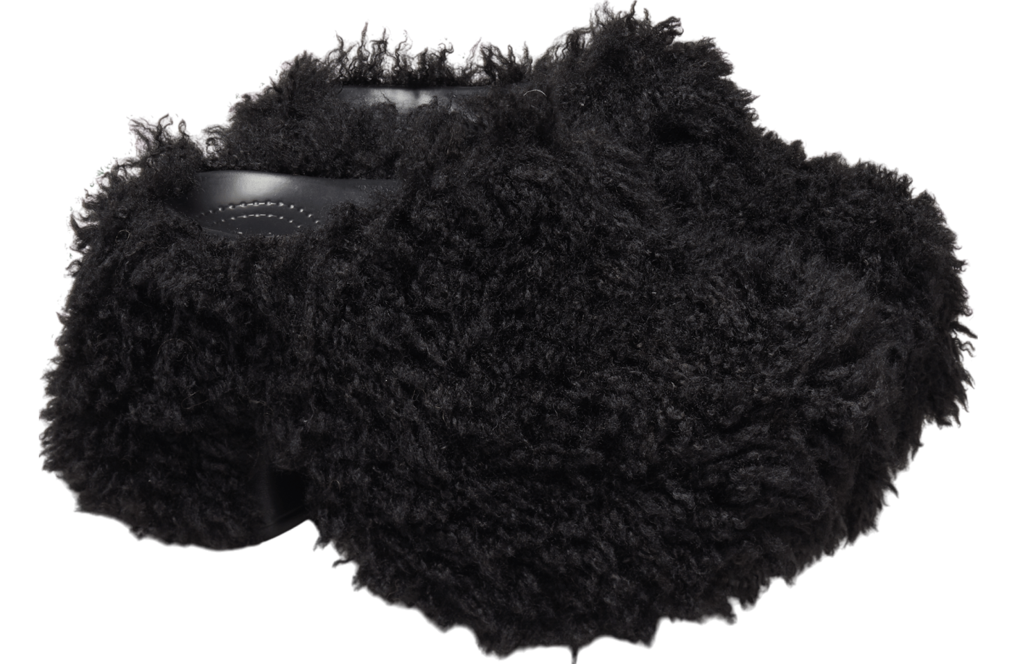 Crocs Siren Shaggy Fur Clog Black