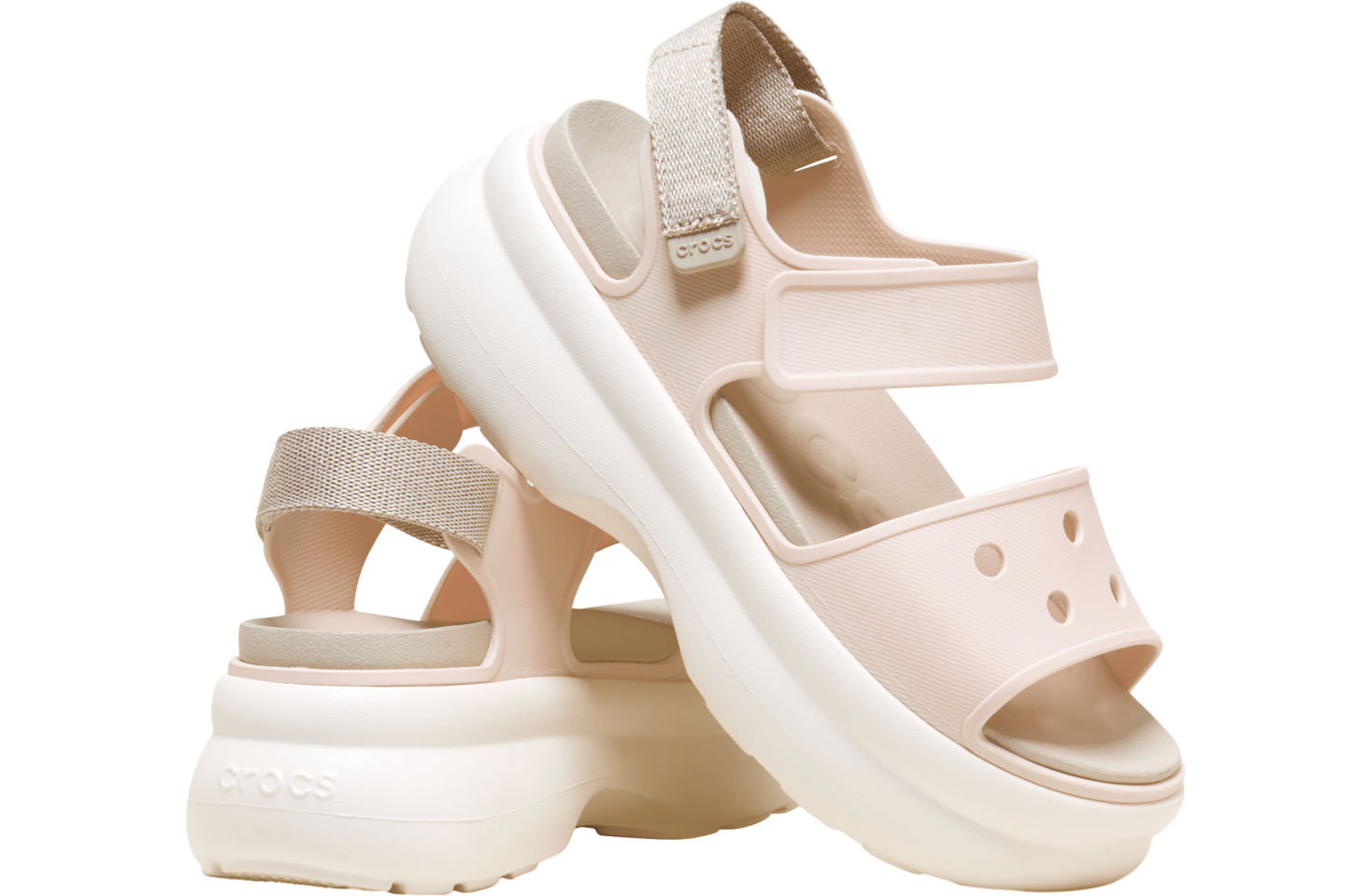 Crocs Soho Shimmer Y Strap Sandal WMNS Peach Ice / Frappé
