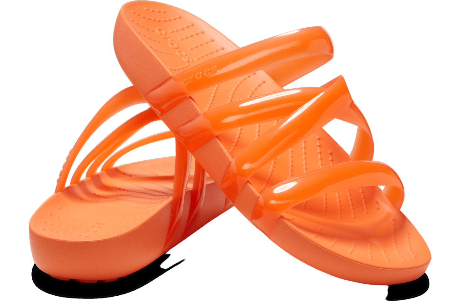 Crocs Splash Glossy Strappy Sandal WMNS Persimmon