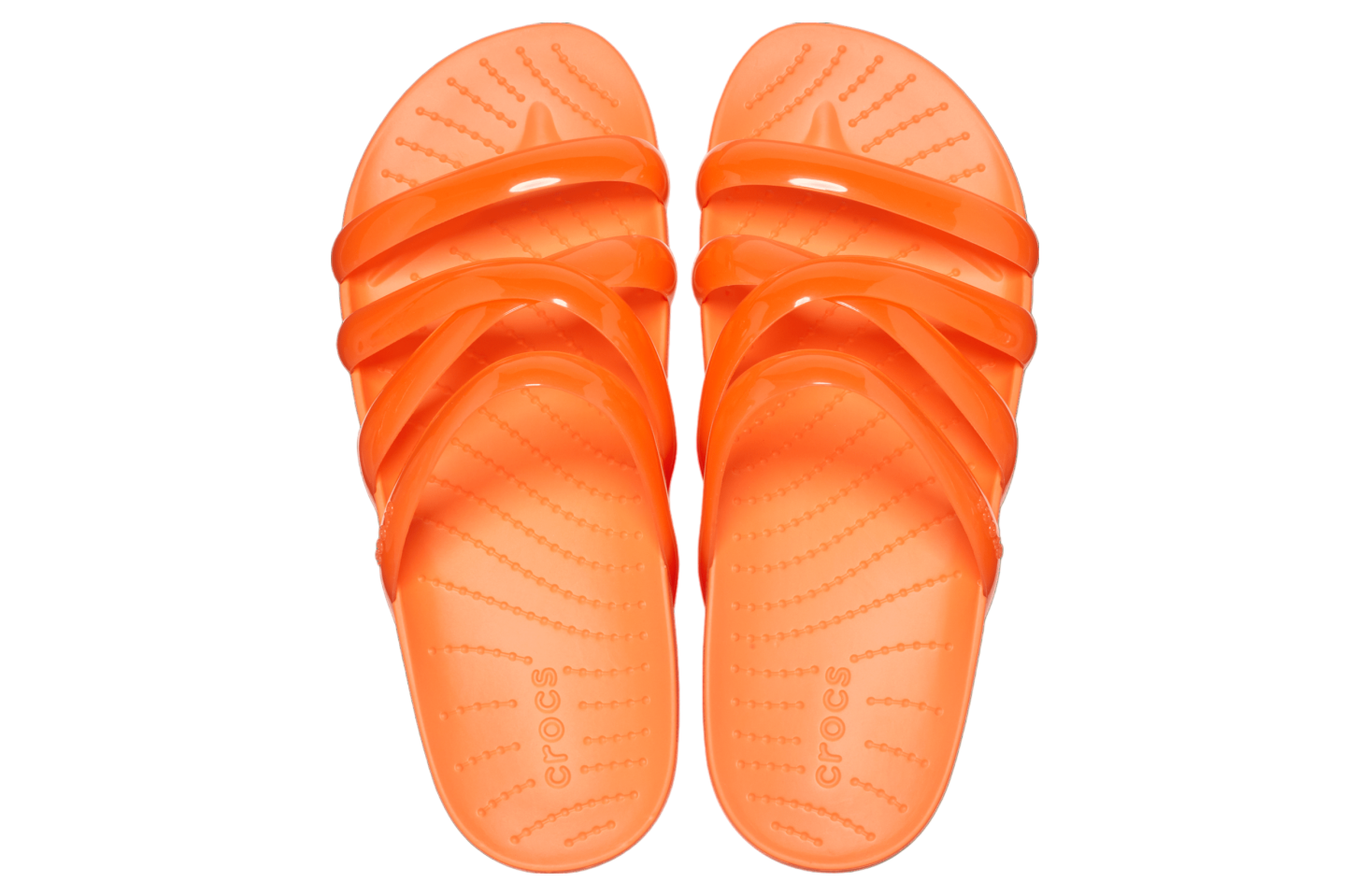 Crocs Splash Glossy Strappy Sandal WMNS Persimmon