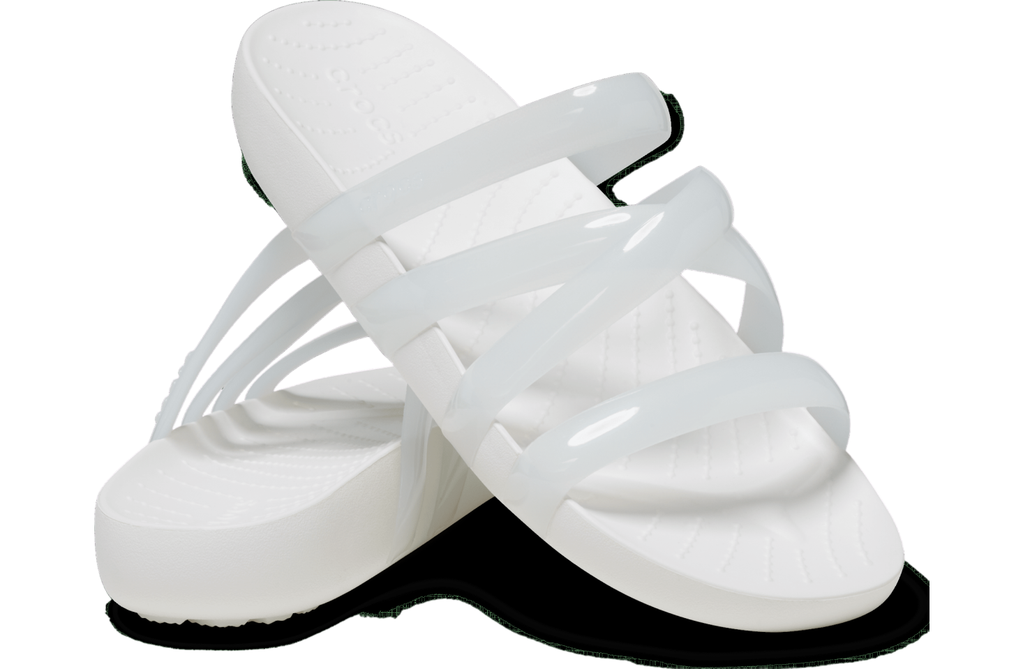 Crocs Splash Glossy Strappy Sandal WMNS White