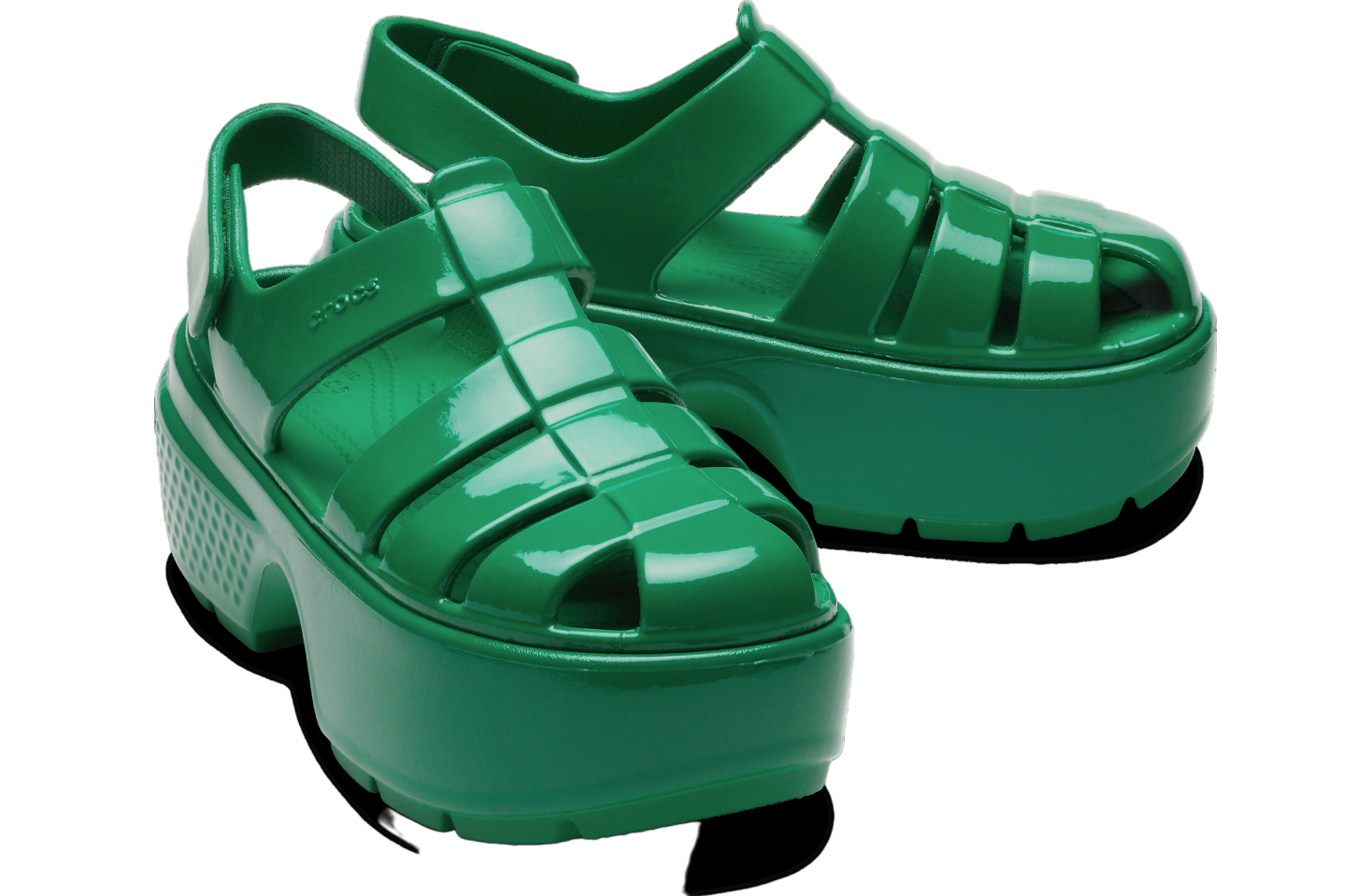 Crocs Stomp Fisherman High Shine Sandal Green Ivy