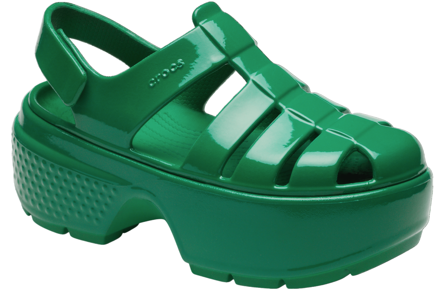 Crocs Stomp Fisherman High Shine Sandal Green Ivy