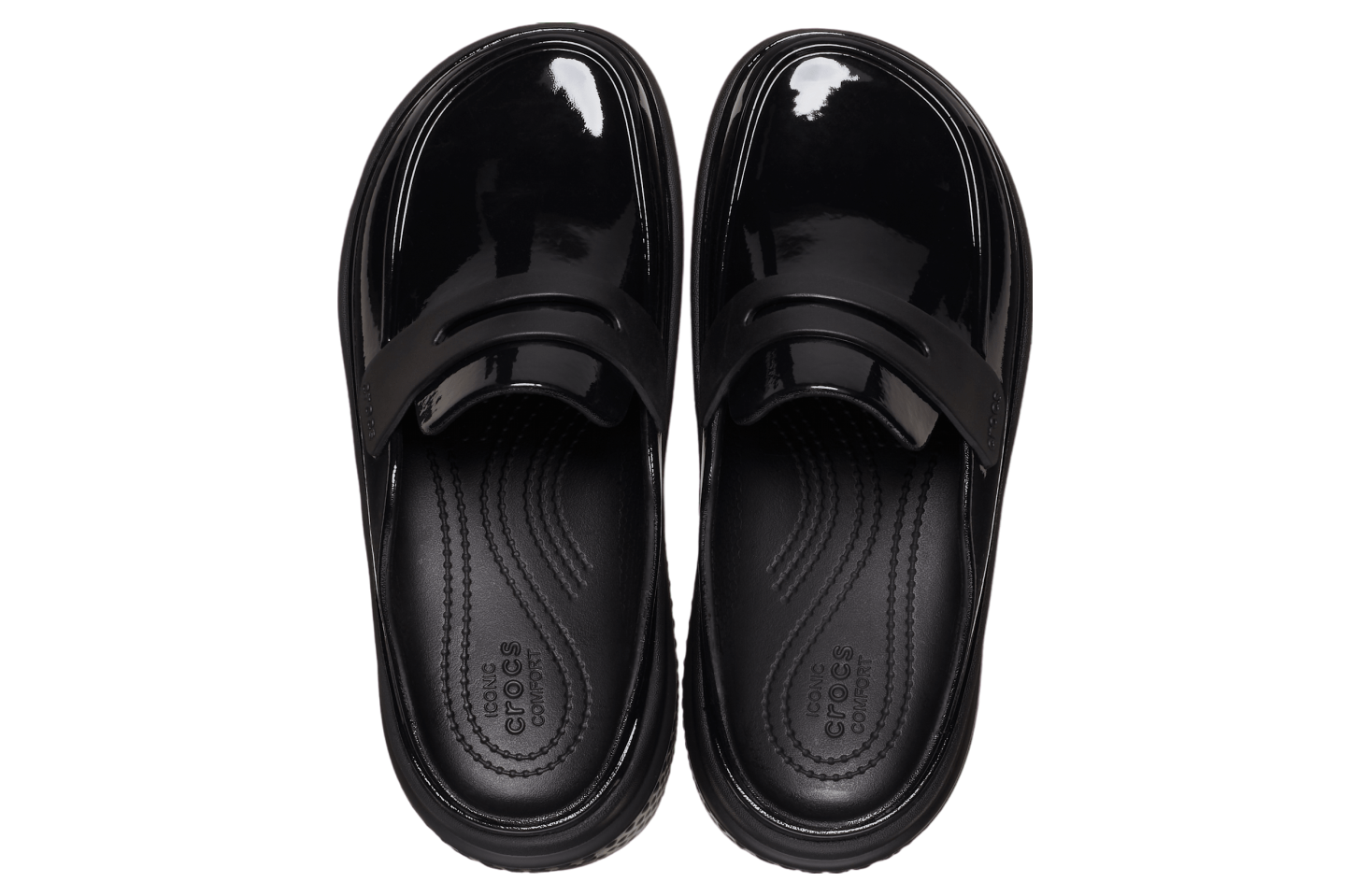 Crocs Stomp High Shine Loafer Black