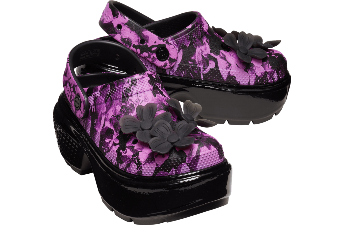 Crocs Stomp Hyper Floral Clog Black / Multi