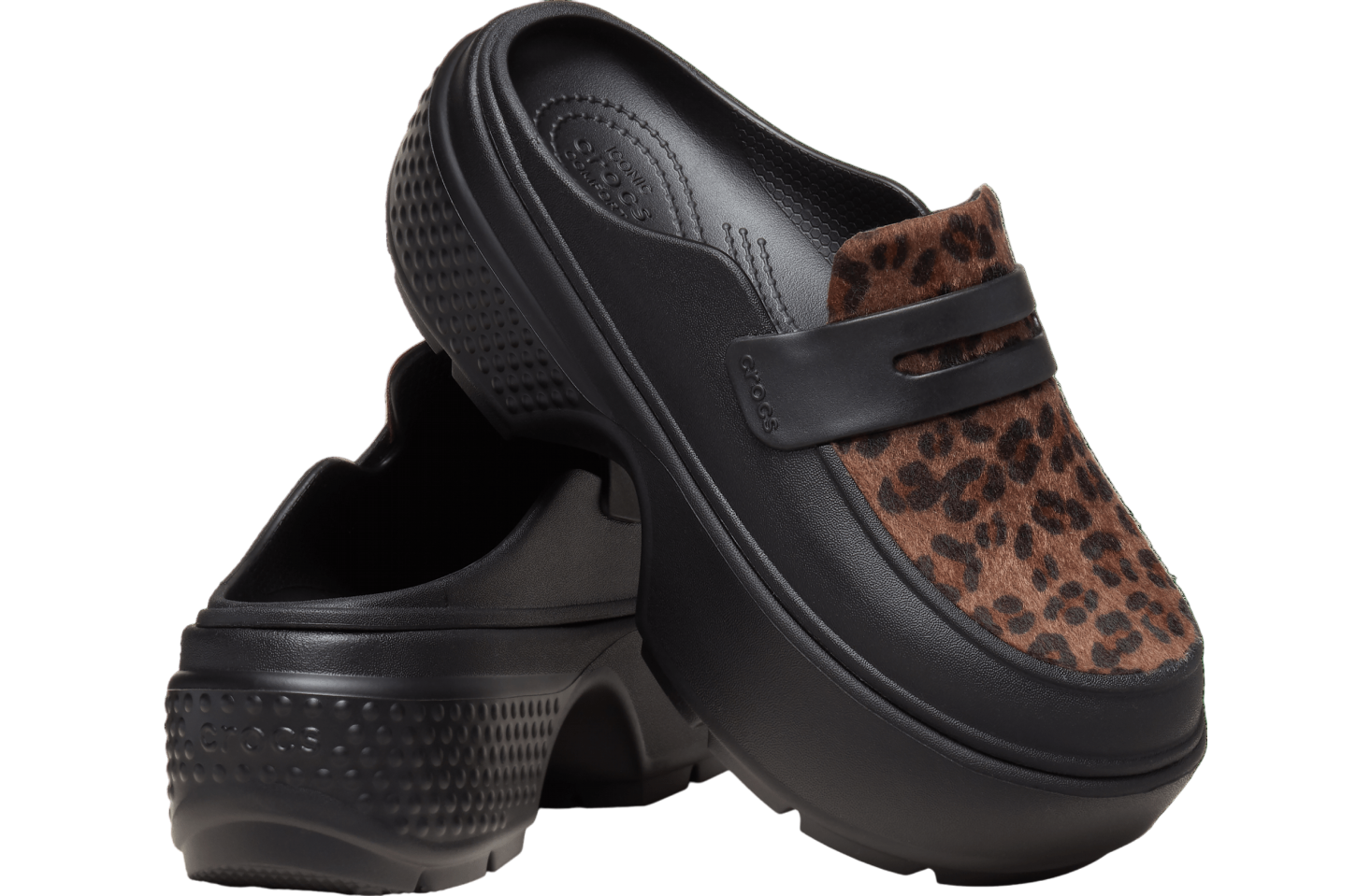 Crocs Stomp Leopard Loafer Black / Multi Animal