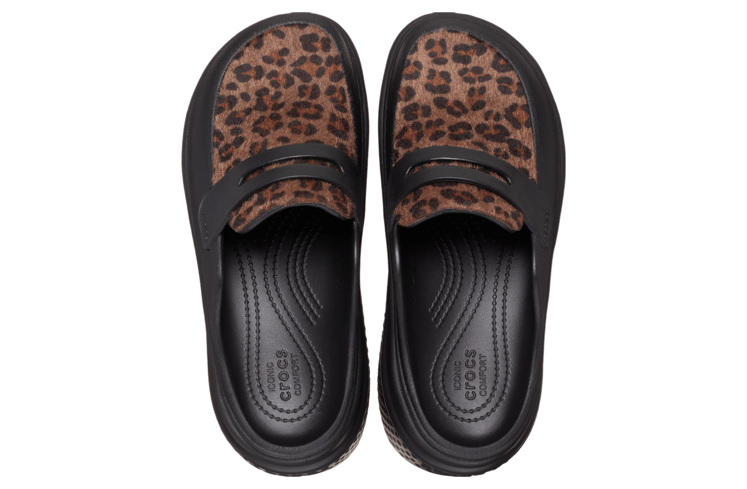 Crocs Stomp Leopard Loafer Black / Multi Animal