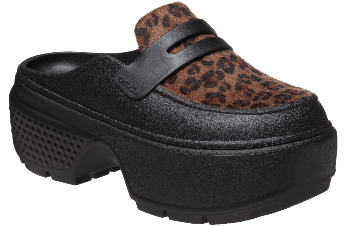 Crocs Stomp Leopard Loafer Black / Multi Animal