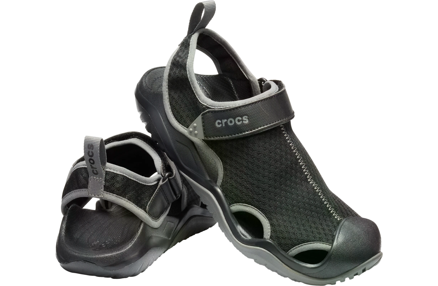 Crocs Swiftwater Mesh Deck Sandal Black