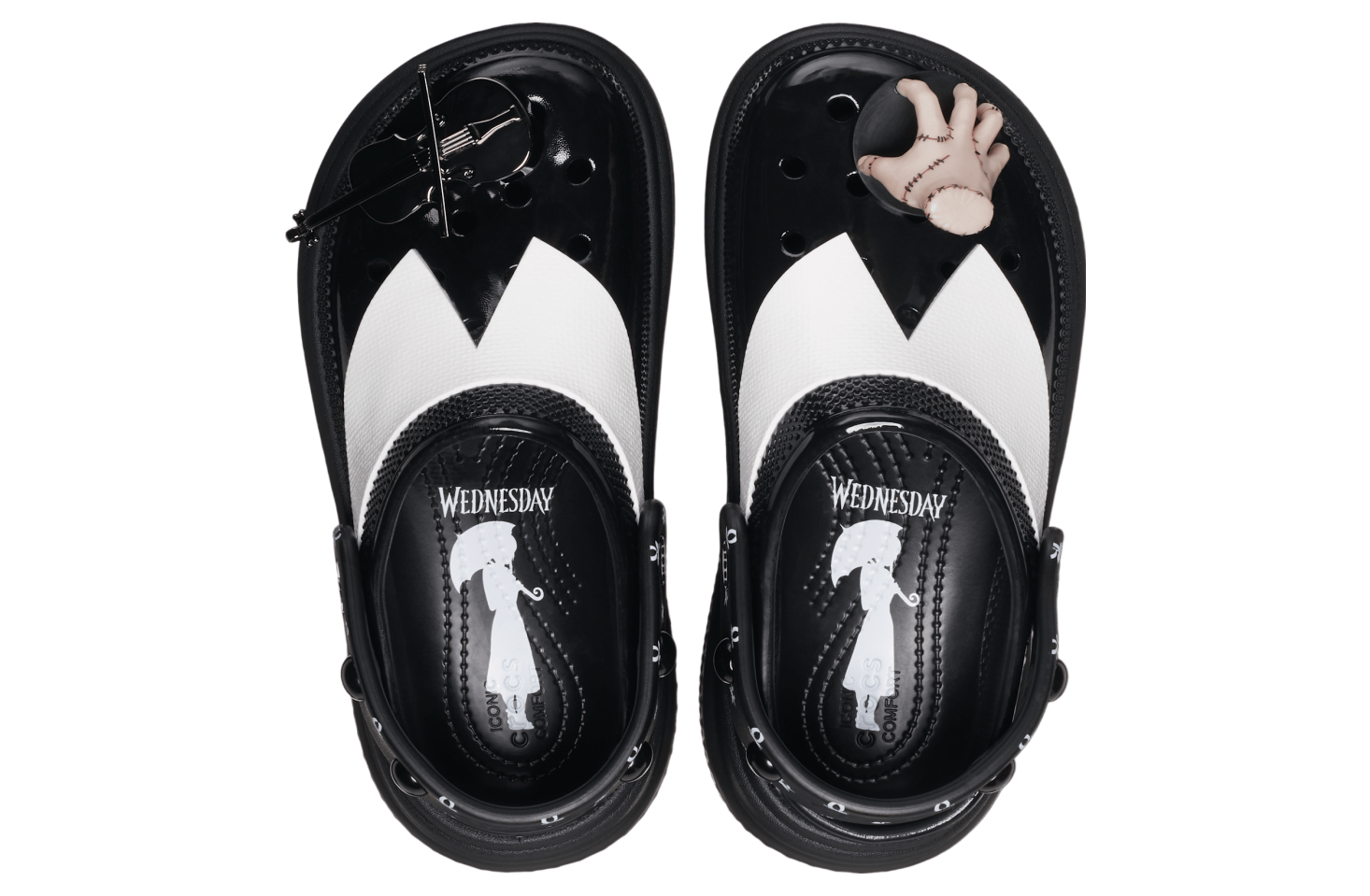 Crocs Wednesday Stomp Clog Black / White