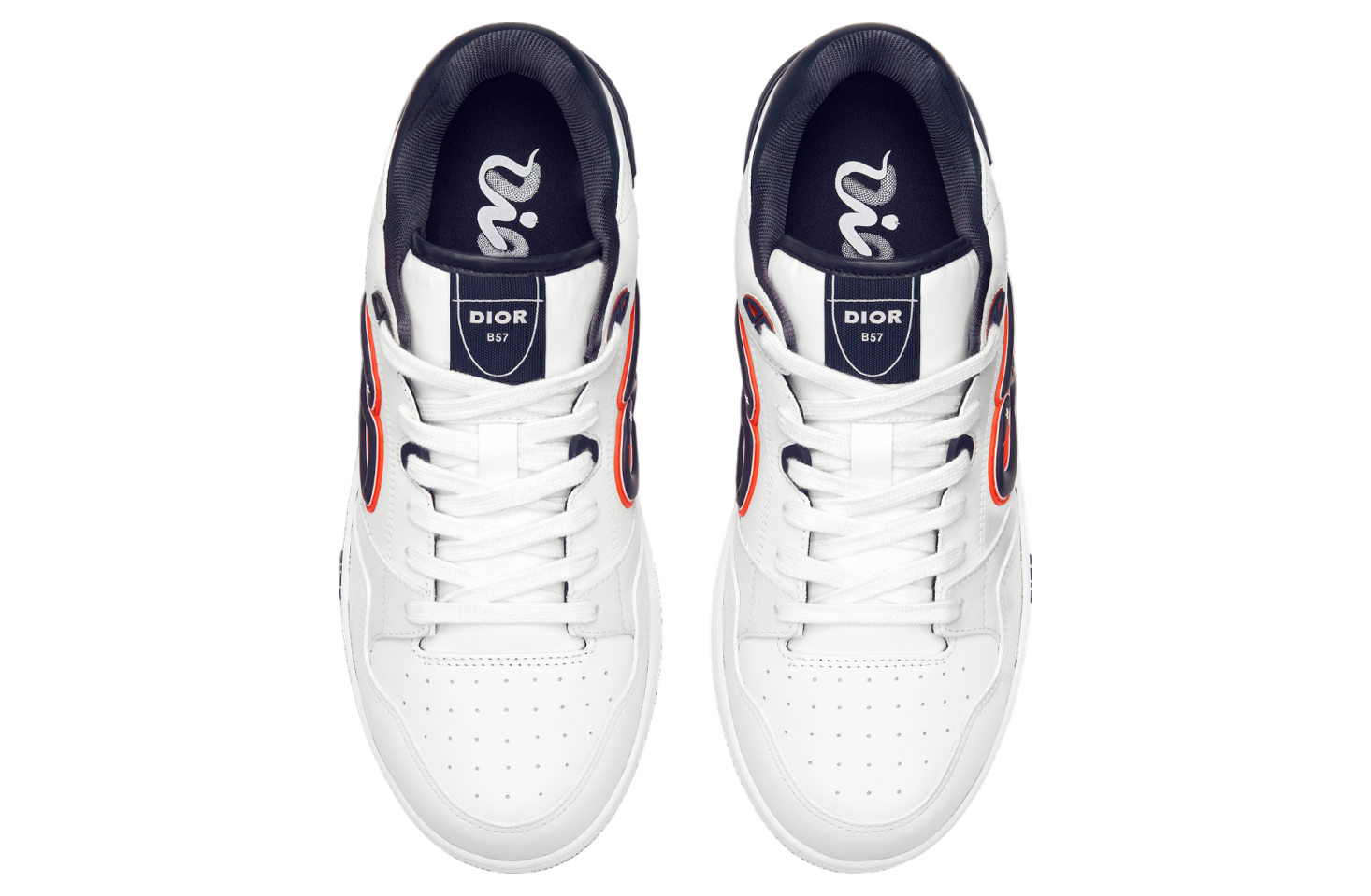 Dior And Kaws B57 Low White / Navy Blue Smooth Calfskin
