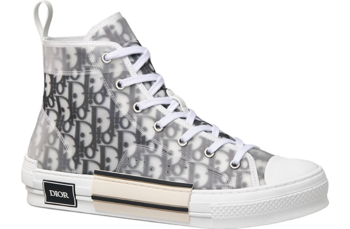 Dior B23 High White / Black Oblique Canvas