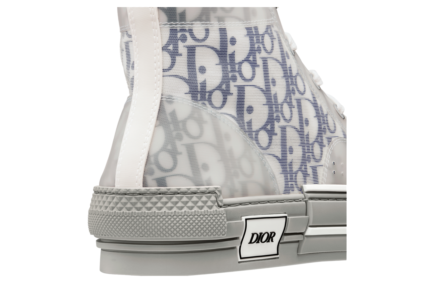 Dior B23 High White / Navy Blue Oblique Canvas