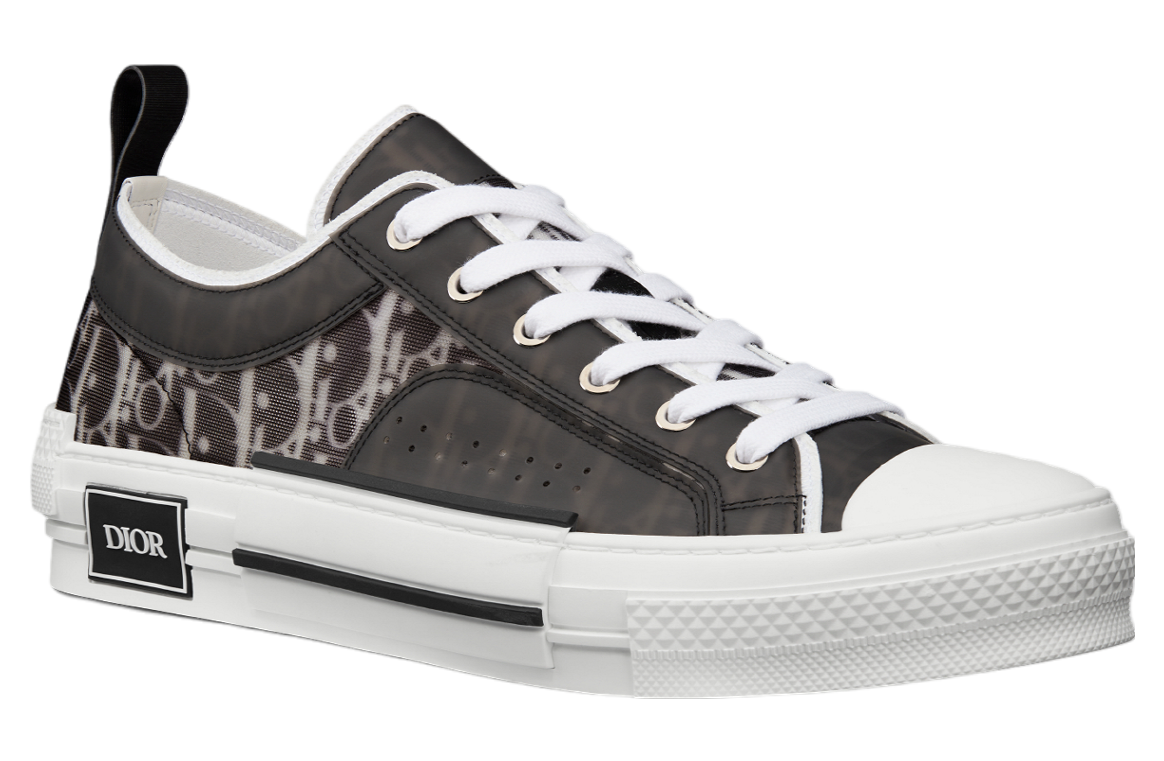 Dior B23 Low Black / White Oblique Canvas