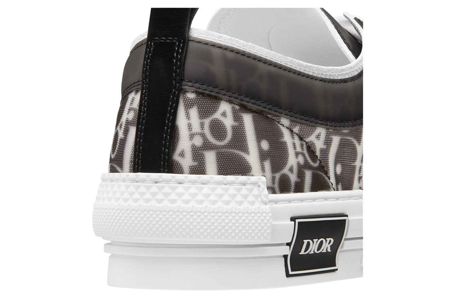 Dior B23 Low Black / White Oblique Canvas