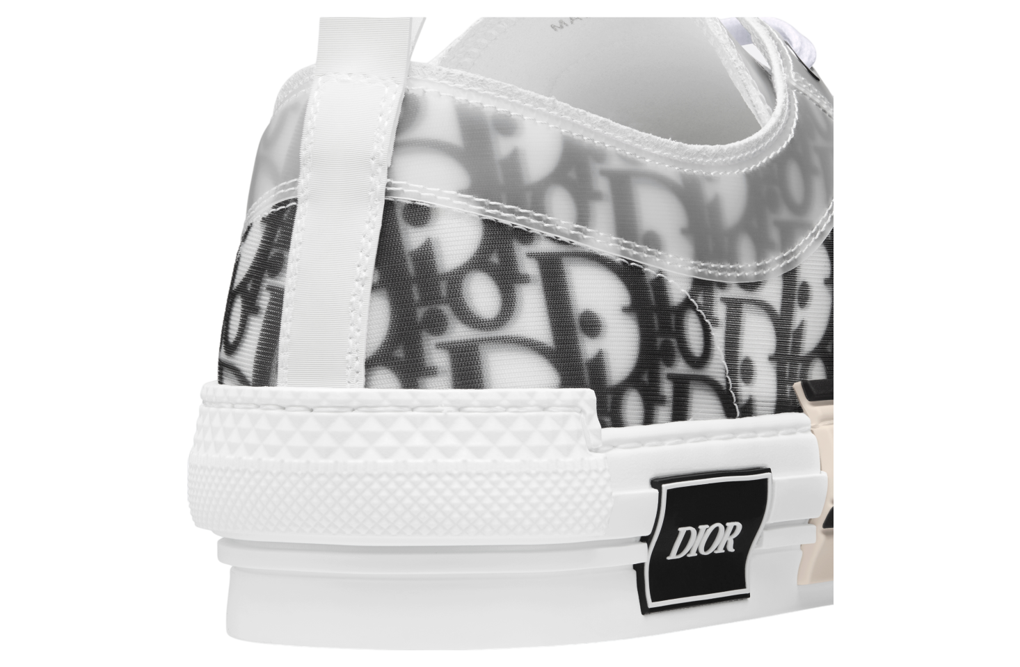 Dior B23 Low White / Black Oblique Canvas