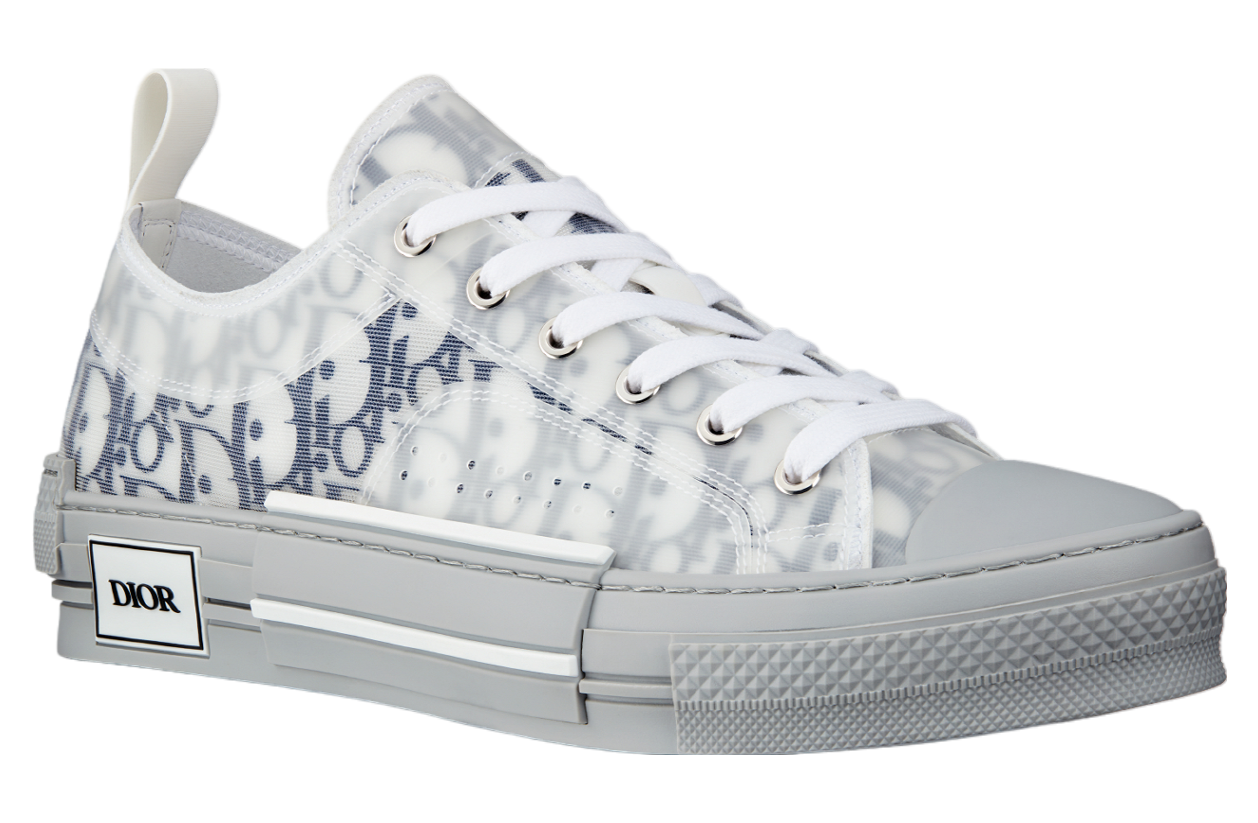 Dior B23 Low White / Navy Blue Oblique Canvas