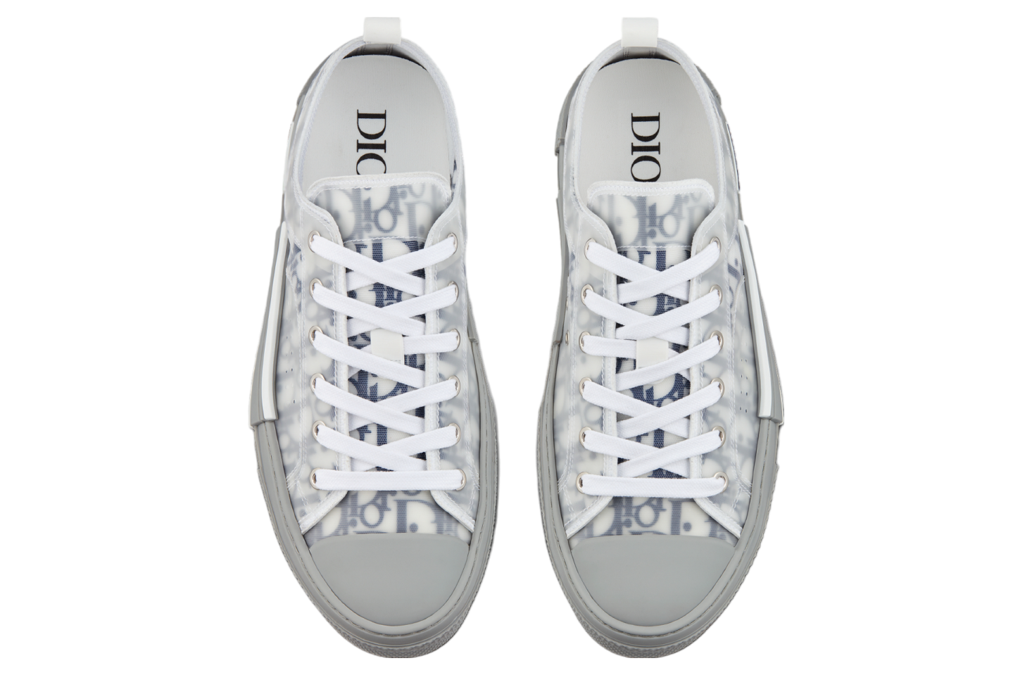 Dior B23 Low White / Navy Blue Oblique Canvas