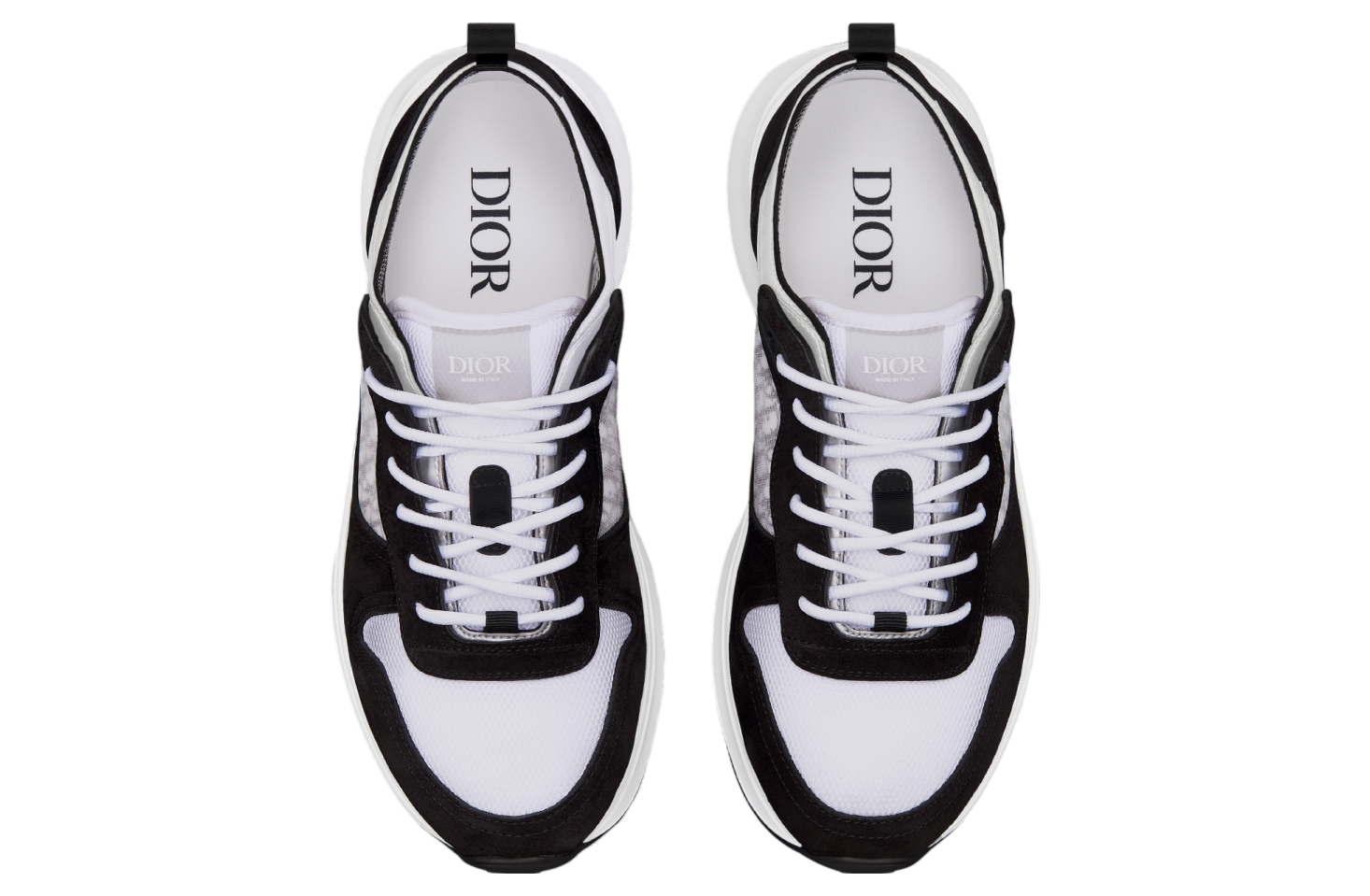 Dior B25 Runner Black Suede / White Technical Mesh