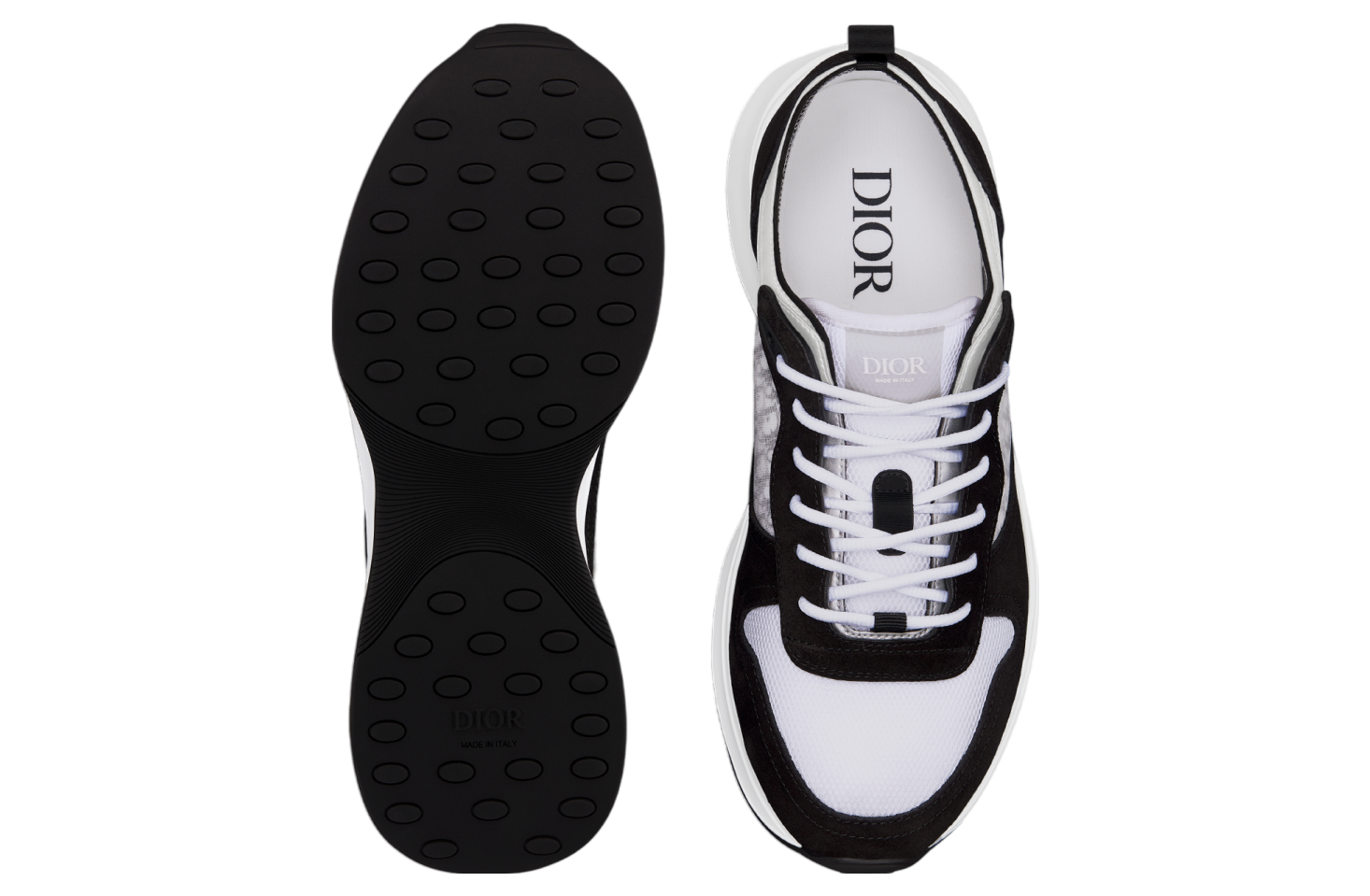 Dior B25 Runner Black Suede / White Technical Mesh