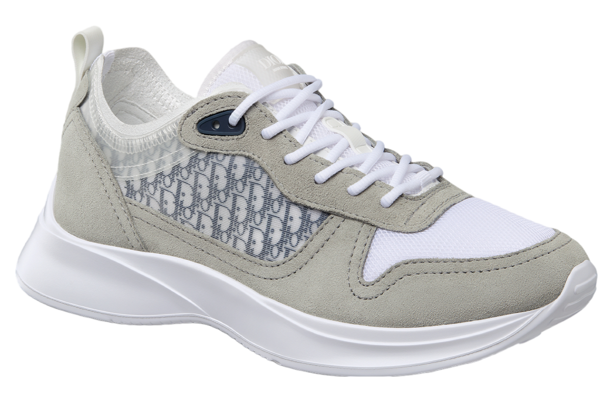 Dior B25 Runner Gray Suede / White Technical Mesh