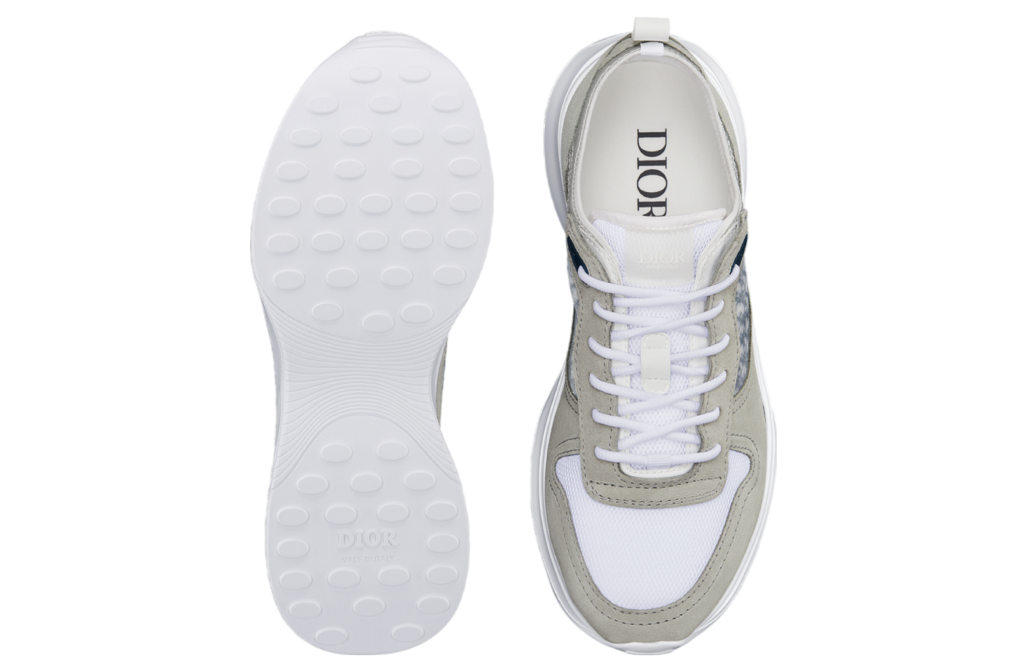 Dior B25 Runner Gray Suede / White Technical Mesh